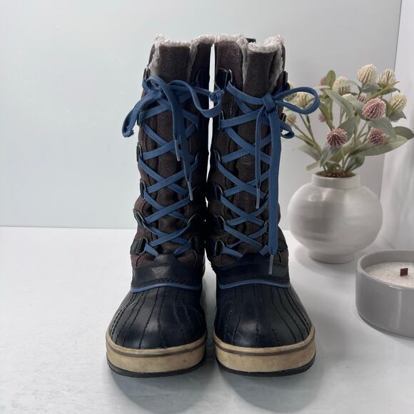 Sorel Quarry Tivoli II Tall Waterproof Boots Brown/Black NL1907-202 Women 9 - Picture 2 of 9